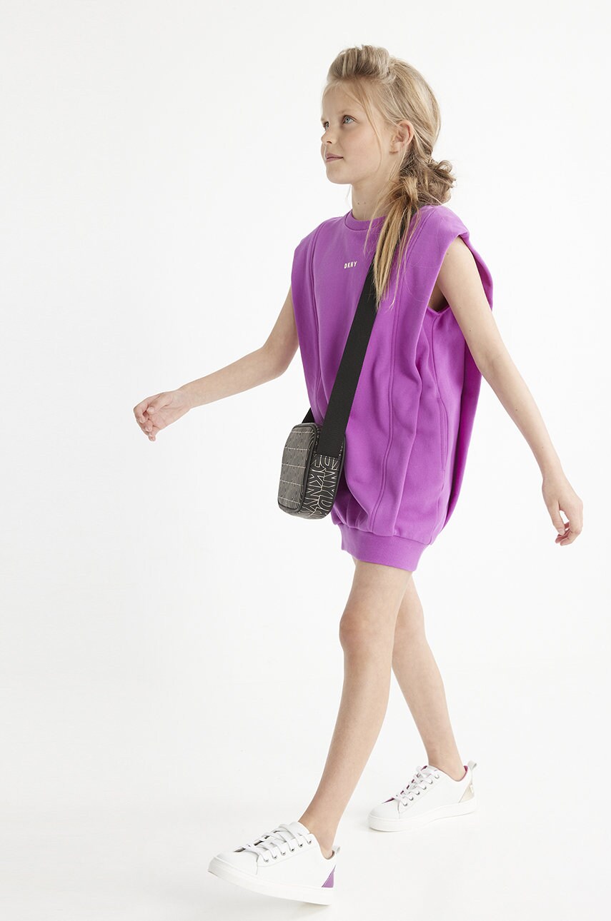 

Детское платье Dkny цвет фиолетовый mini прямая