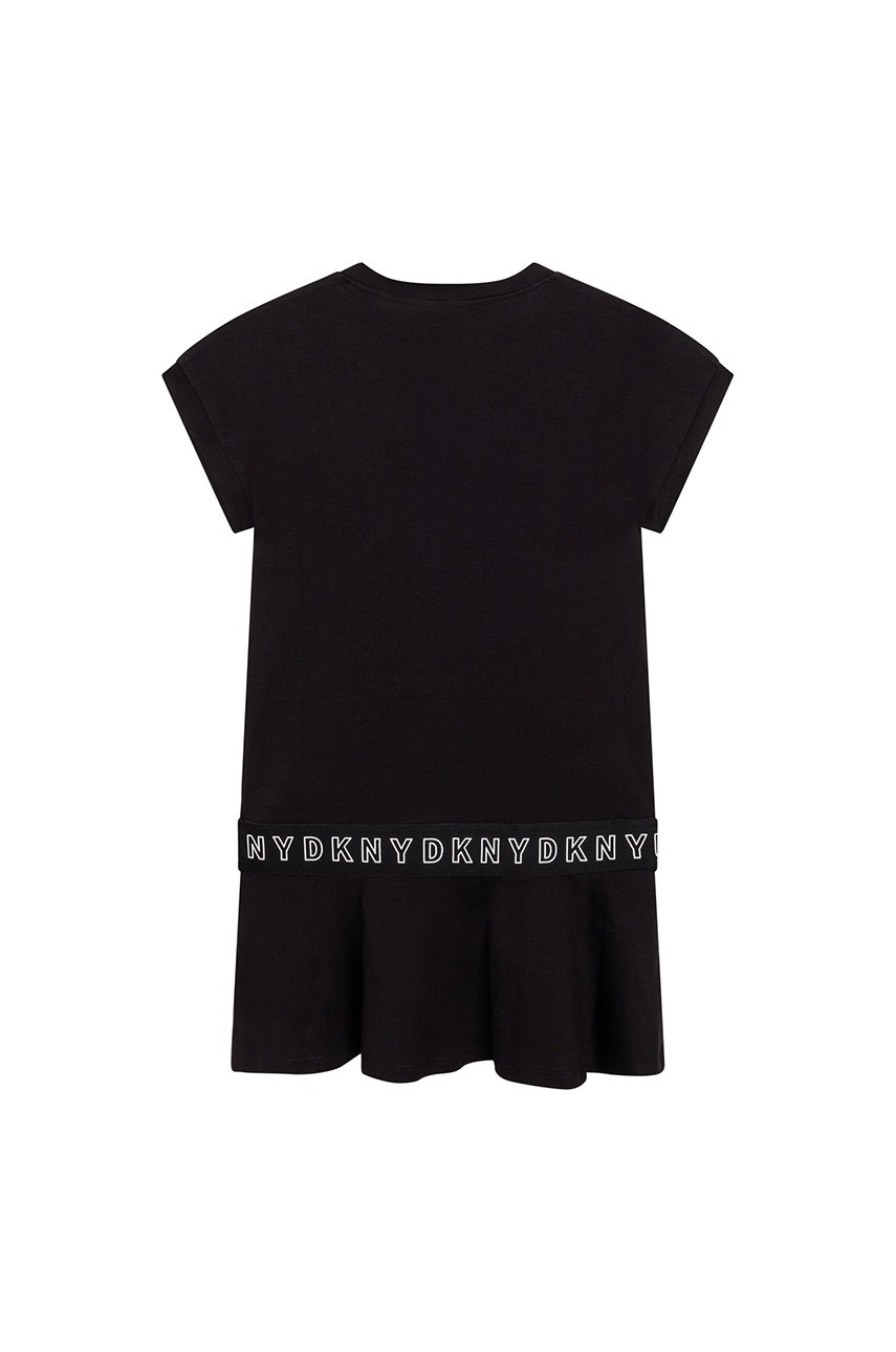 

Хлопковое детское платье Dkny цвет чёрный mini расклешённая