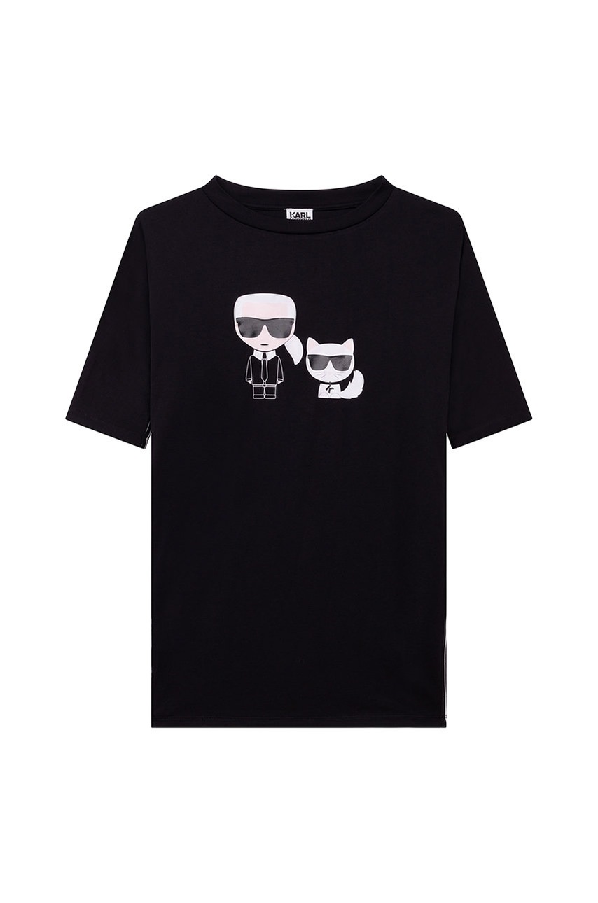 

Дитяча сукня Karl Lagerfeld колір чорний mini oversize