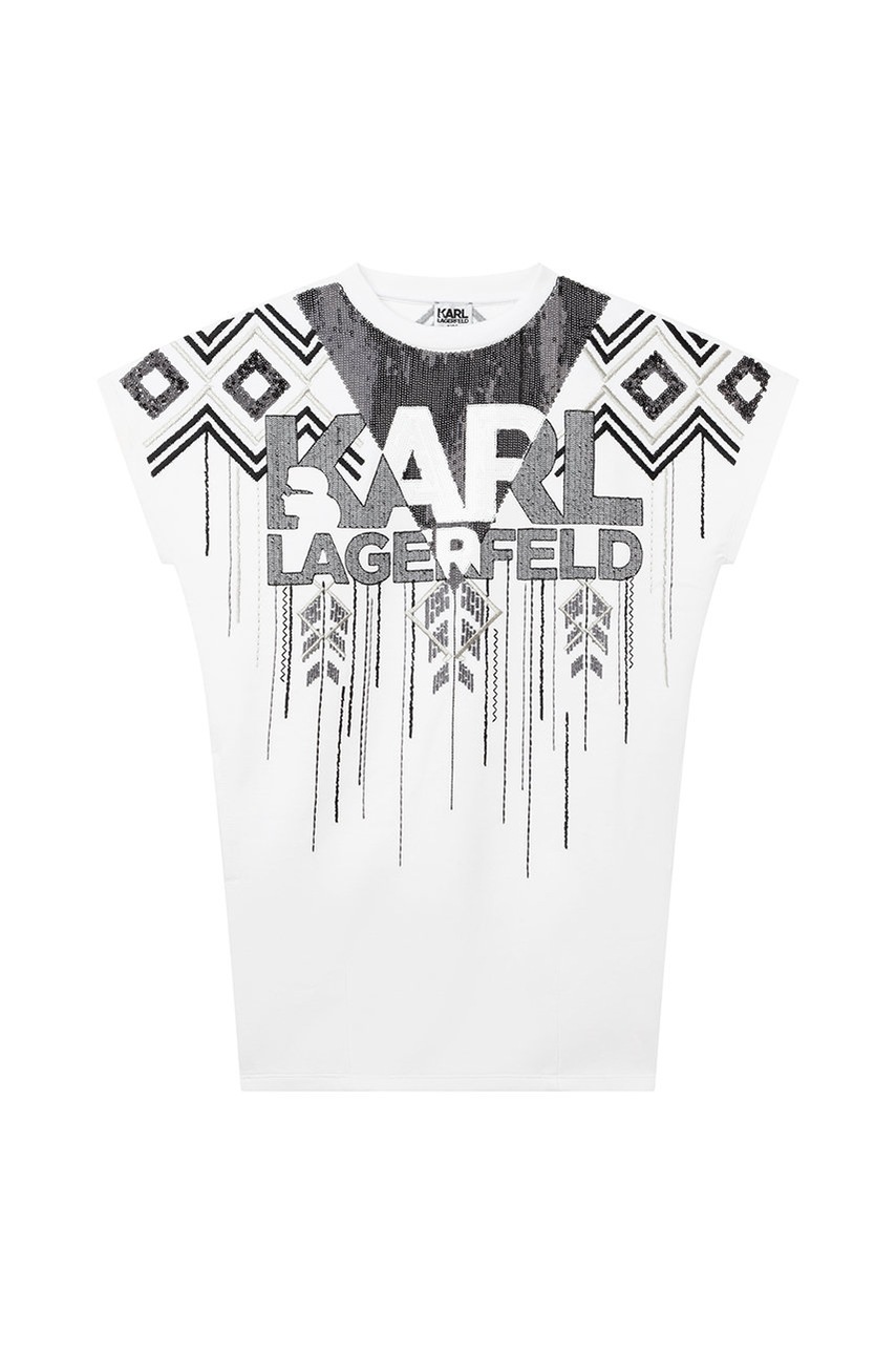 

Детское платье Karl Lagerfeld цвет белый mini прямая