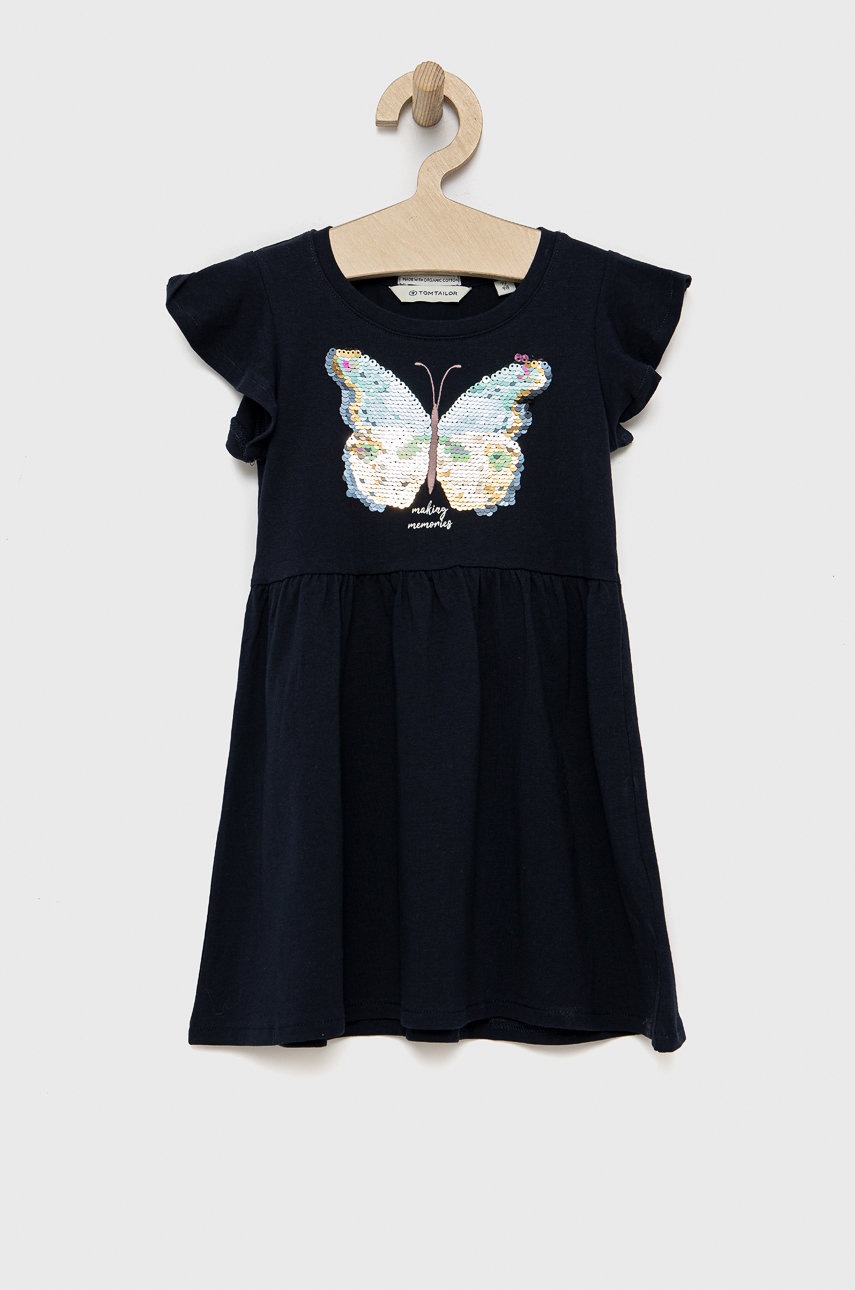 Tom tailor rochie fete culoarea albastru marin, mini, evazati