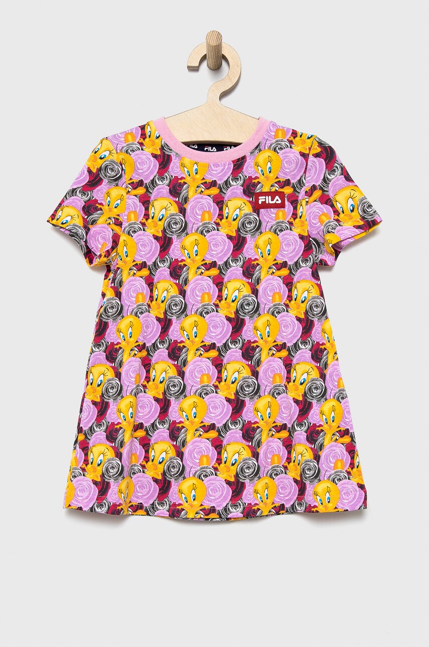 Fila rochie din bumbac pentru copii mini, evazati