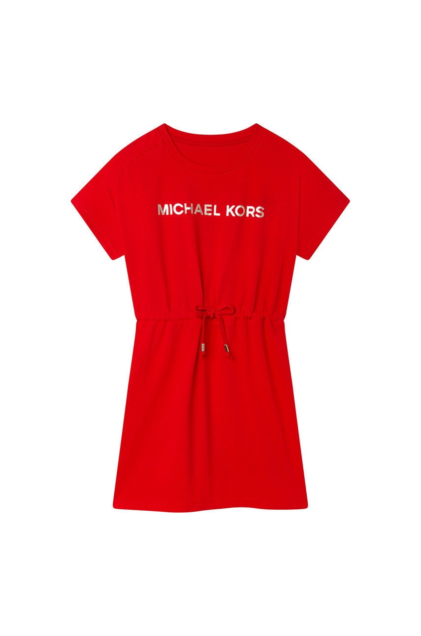 Michael Kors rochie fete culoarea rosu, mini, evazati