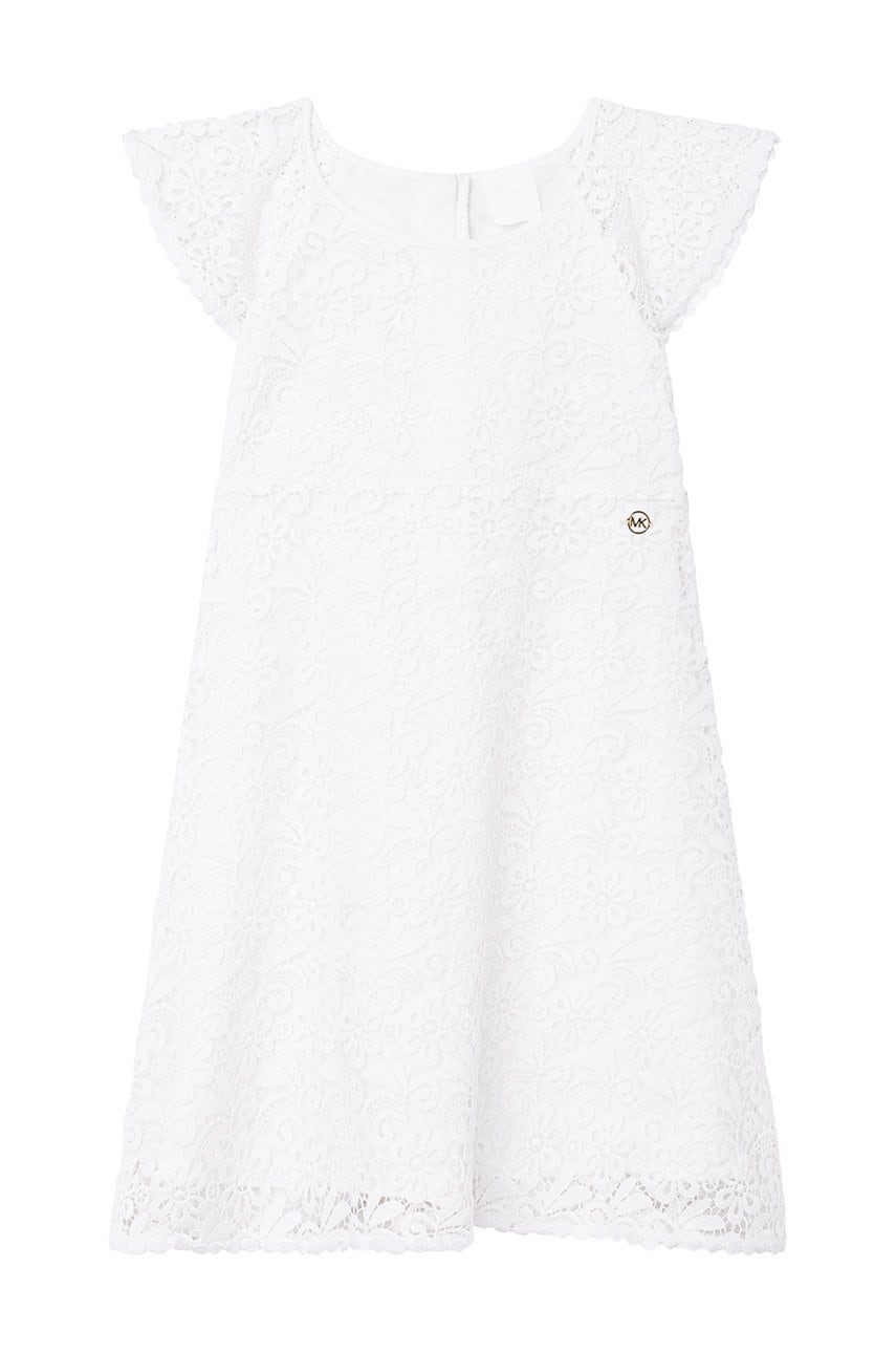 Michael Kors rochie fete culoarea alb, mini, evazati
