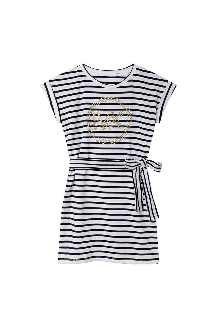 Dívčí šaty Michael Kors tmavomodrá barva, mini, jednoduchý - námořnická modř -  95% Bavlna