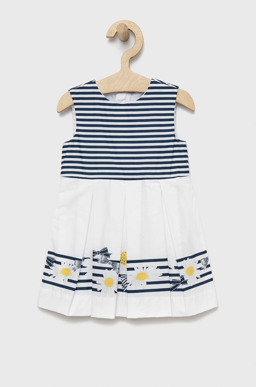 Birba&trybeyond rochie din bumbac pentru copii culoarea alb, mini, evazati