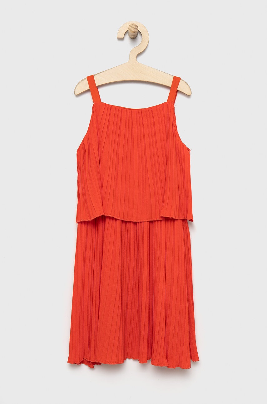 

Детска рокля Birba&Trybeyond в оранжево къс модел разкроен модел, Оранжев