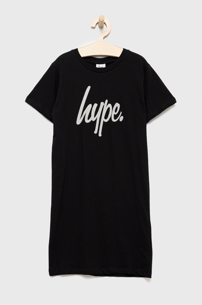 Hype rochie fete culoarea negru, mini, drept