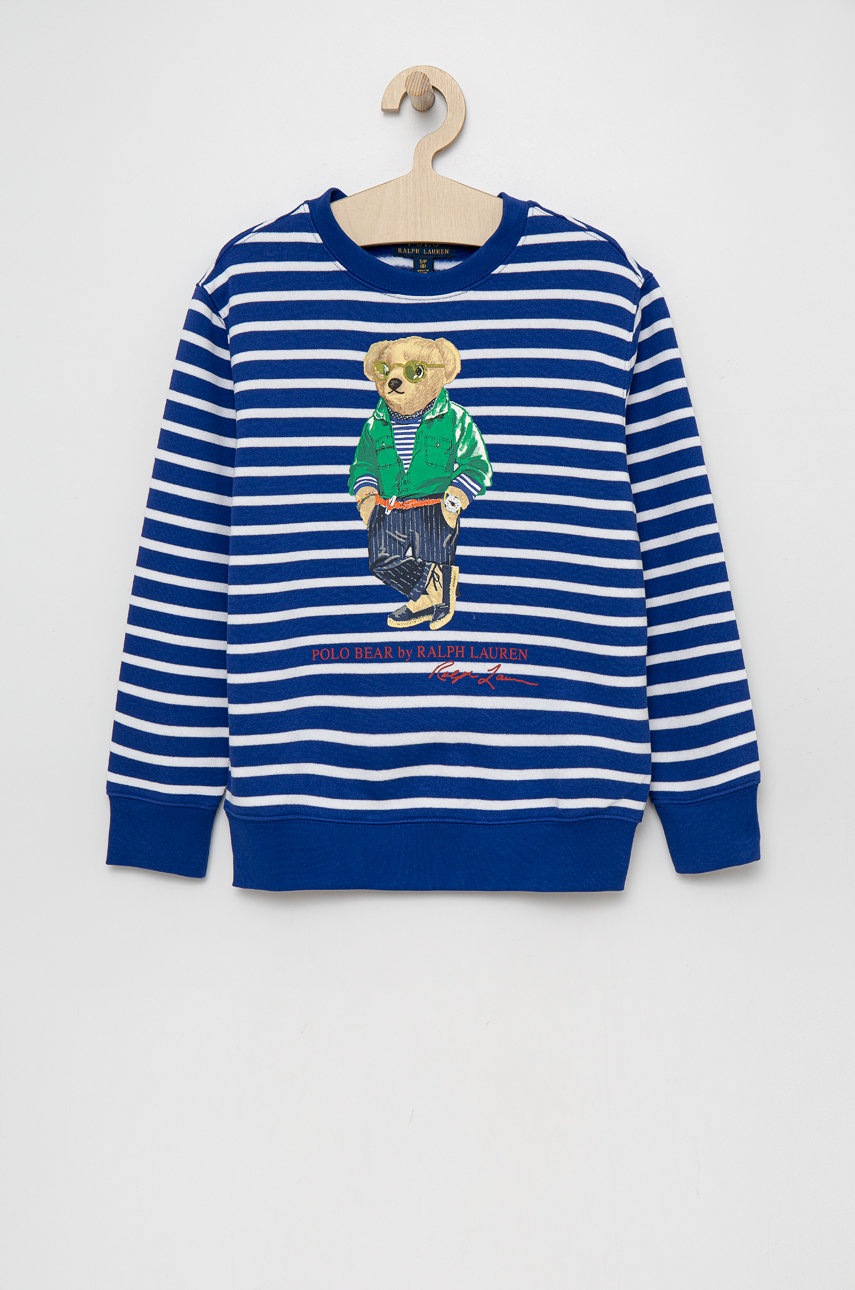 

Детски суичър Polo Ralph Lauren с принт, Син