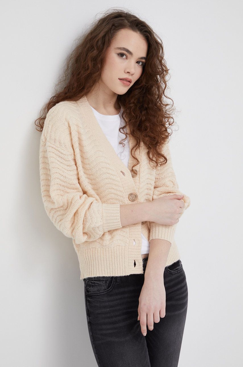 Y.A.S cardigan din amestec de lana femei, culoarea bej answear.ro imagine 2022 13clothing.ro