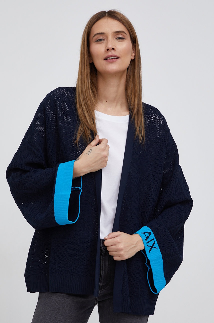 

Джемпер Armani Exchange жіночий колір синій легкий