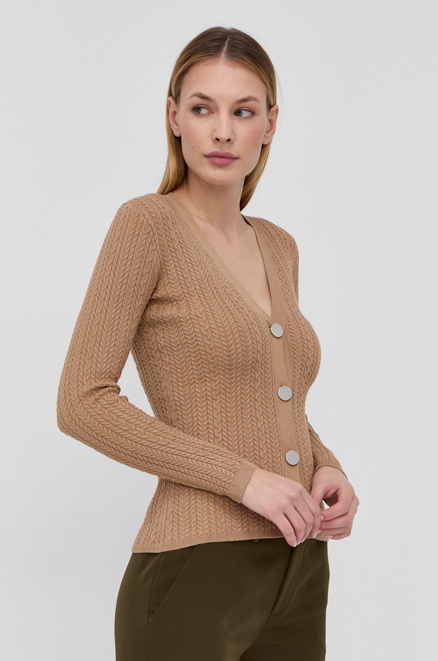 

Жилетка Guess дамска в жълто от лека материя, Бежов