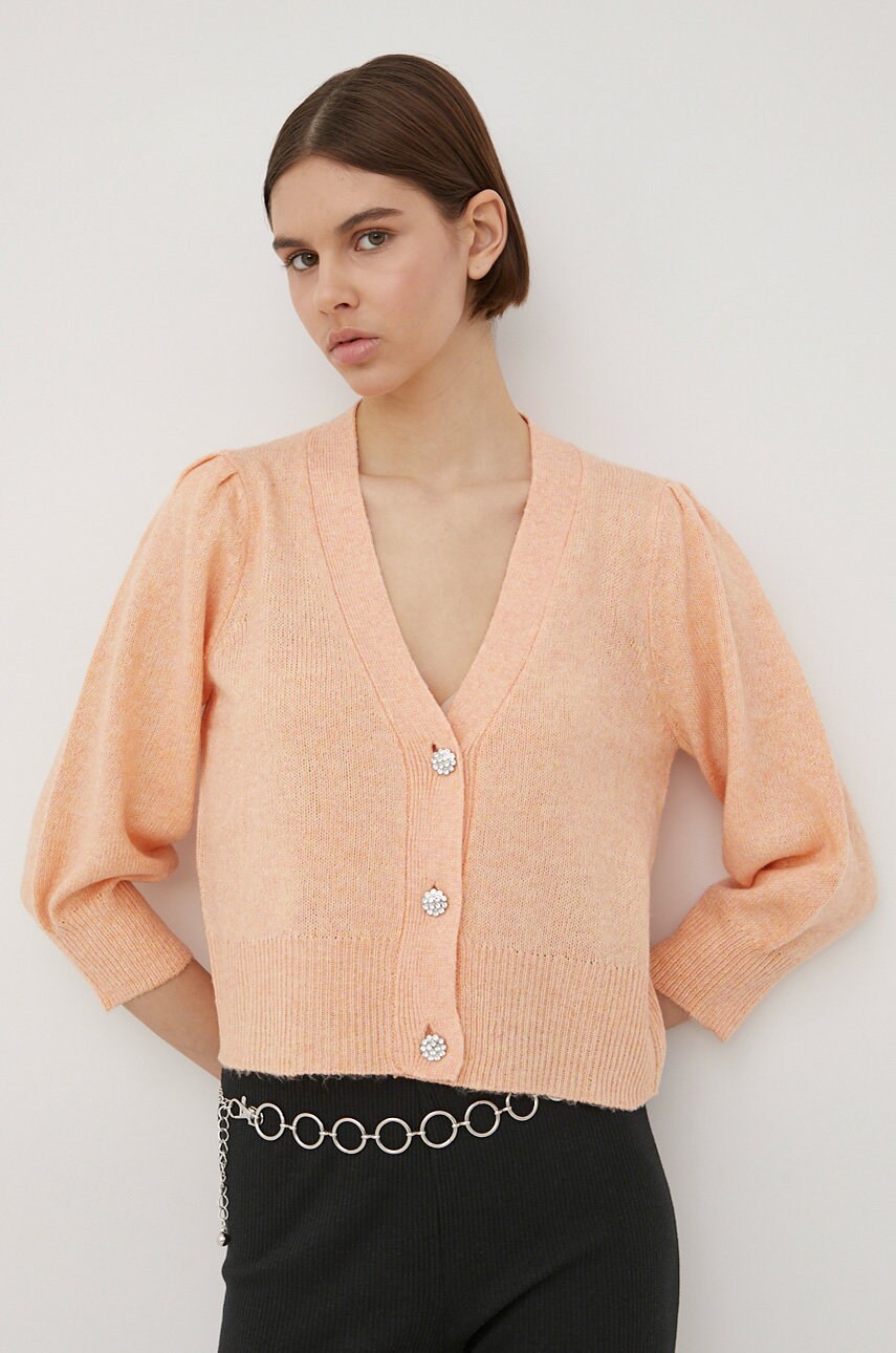 Jdy cardigan femei, culoarea portocaliu, light