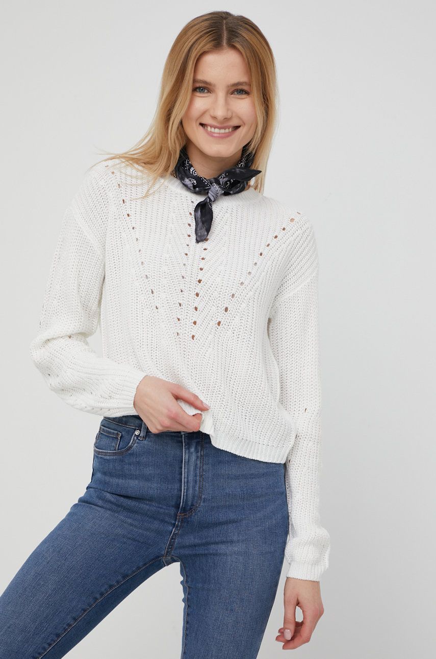 JDY pulover femei, culoarea alb, light 2022 ❤️ Pret Super answear imagine noua 2022