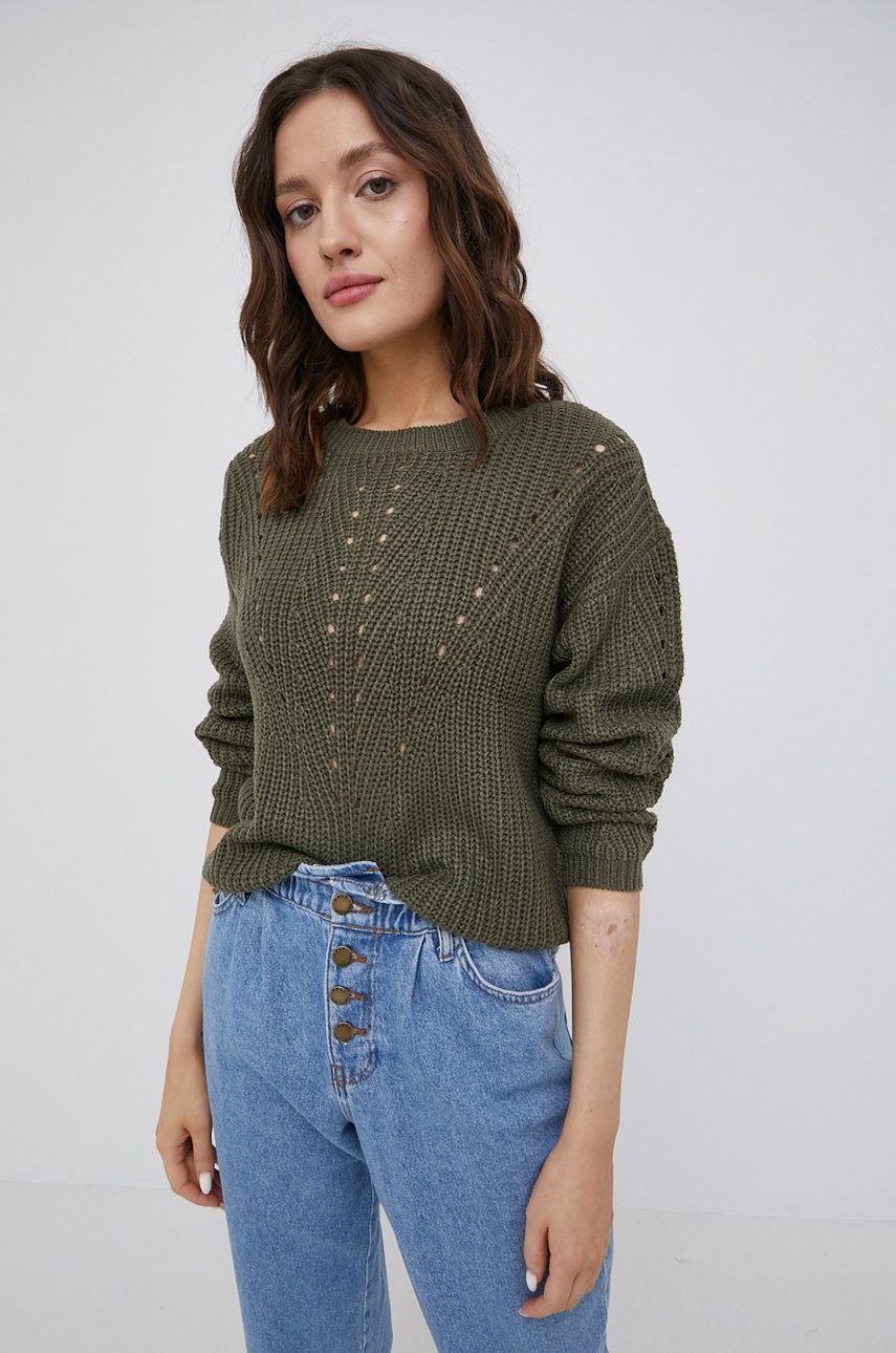 JDY pulover femei, culoarea verde, imagine reduceri black friday 2021 answear.ro