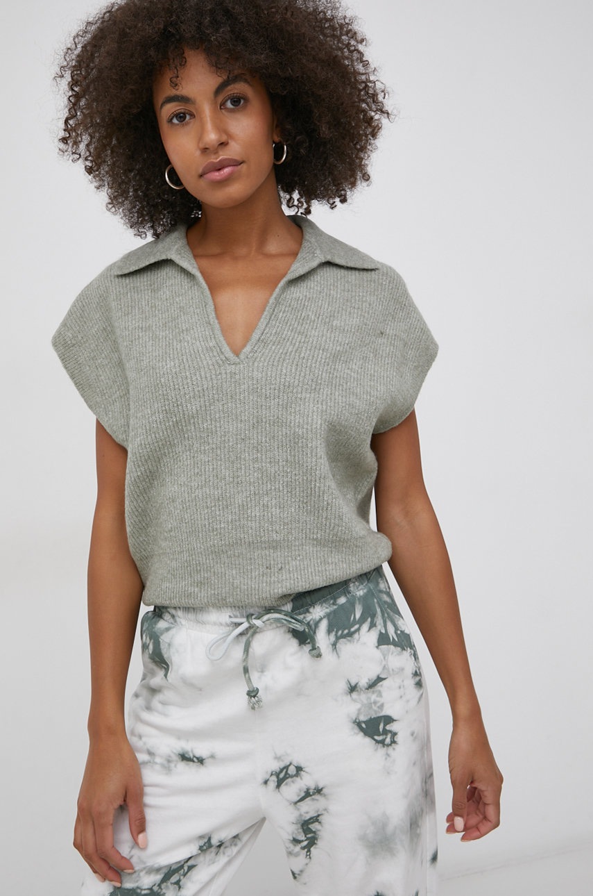 

Елек Only дамски в зелено от лека материя, Зелен