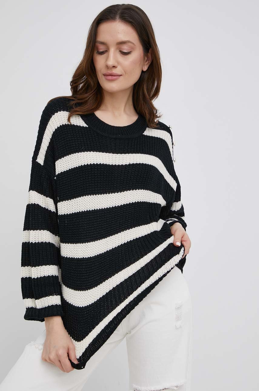 

Пуловер JDY дамски в черно от лека материя, Черен