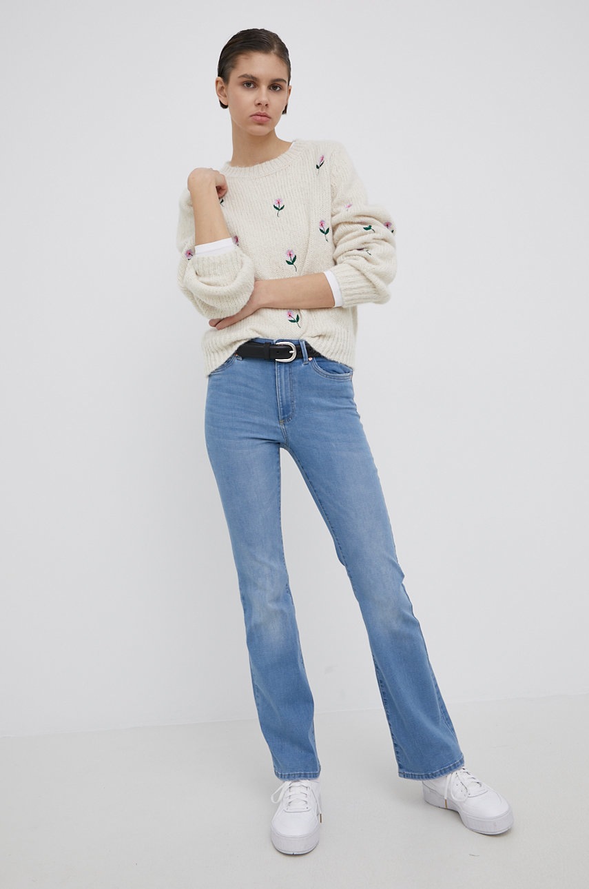 

Светр Vero Moda жіночий колір бежевий легкий