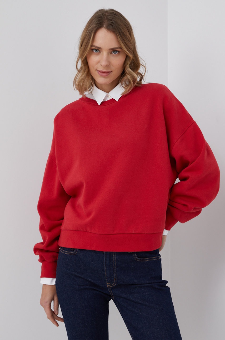 

Суичър GAP дамски в червено с изчистен дизайн, Червен