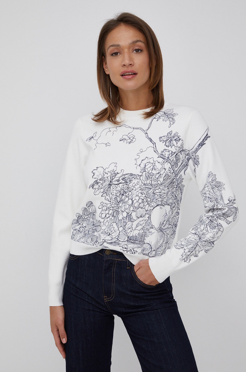 

Свитер Desigual женский цвет белый