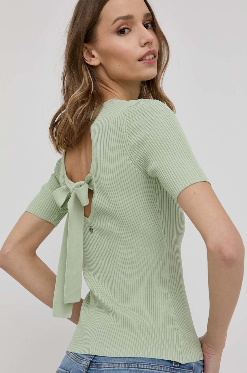 

Пуловер Guess дамски в зелено от лека материя, Зелен