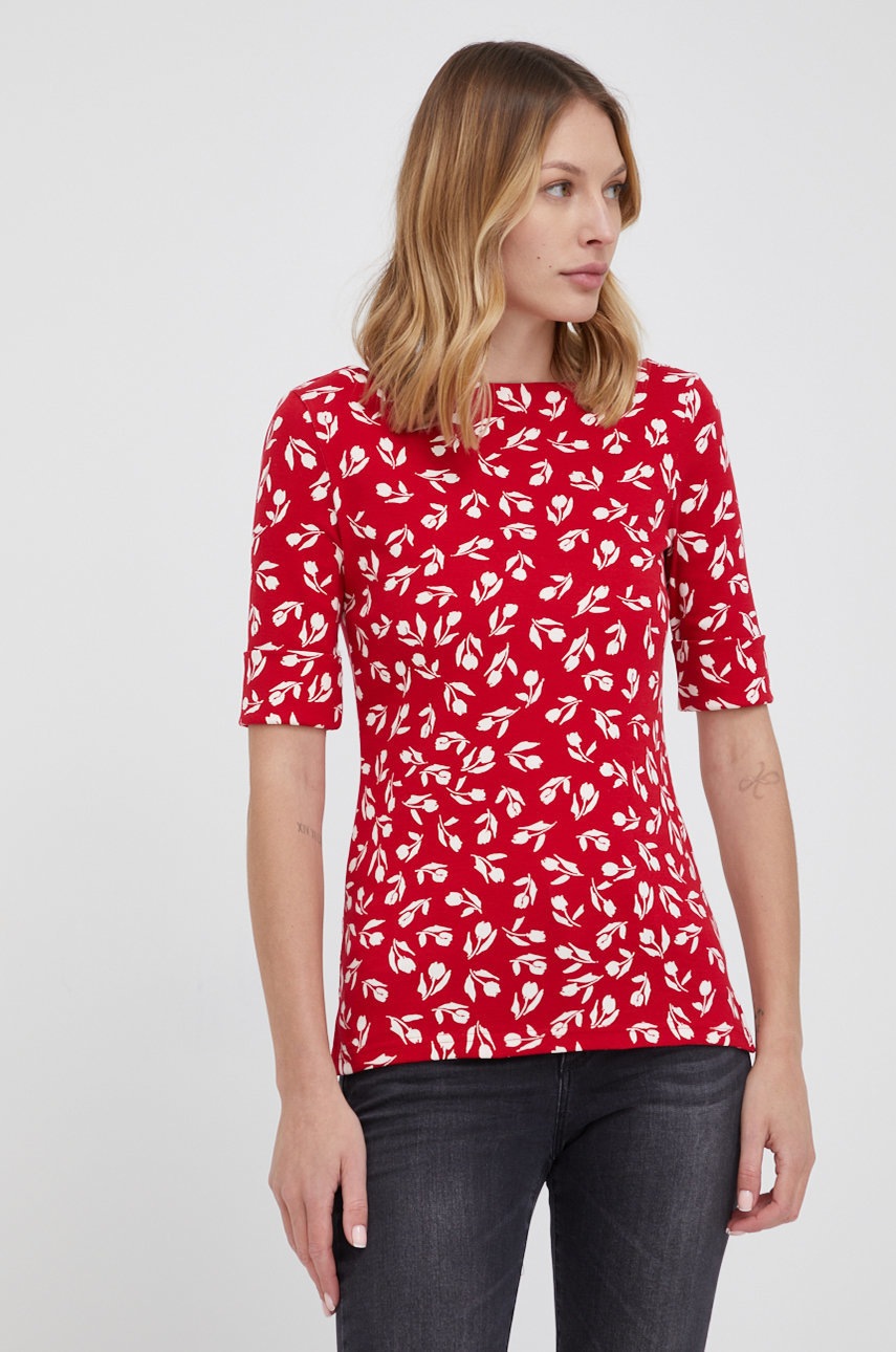 

Тениска Lauren Ralph Lauren дамски в червено, Червен