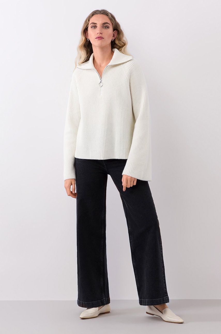 Ivy & Oak pulover femei, culoarea alb, light answear.ro