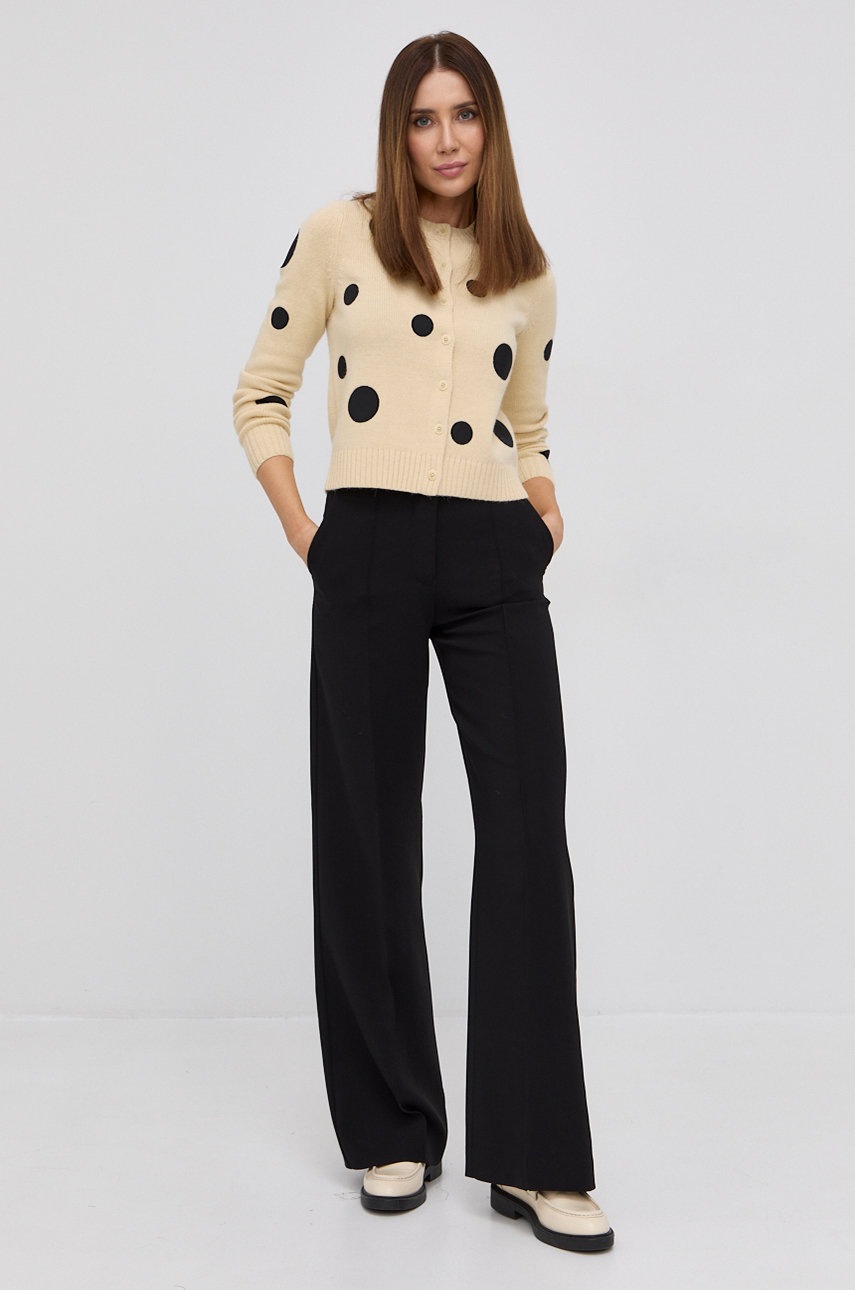 

Кардиган с примесью шерсти Tory Burch женский цвет бежевый