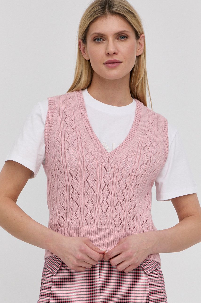 MAX&Co. vesta femei, culoarea roz, light answear imagine noua