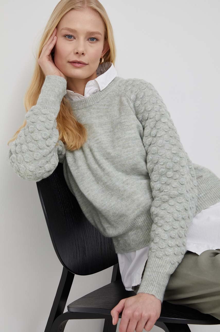 

Пуловер Dkny дамски в зелено от лека материя, Зелен