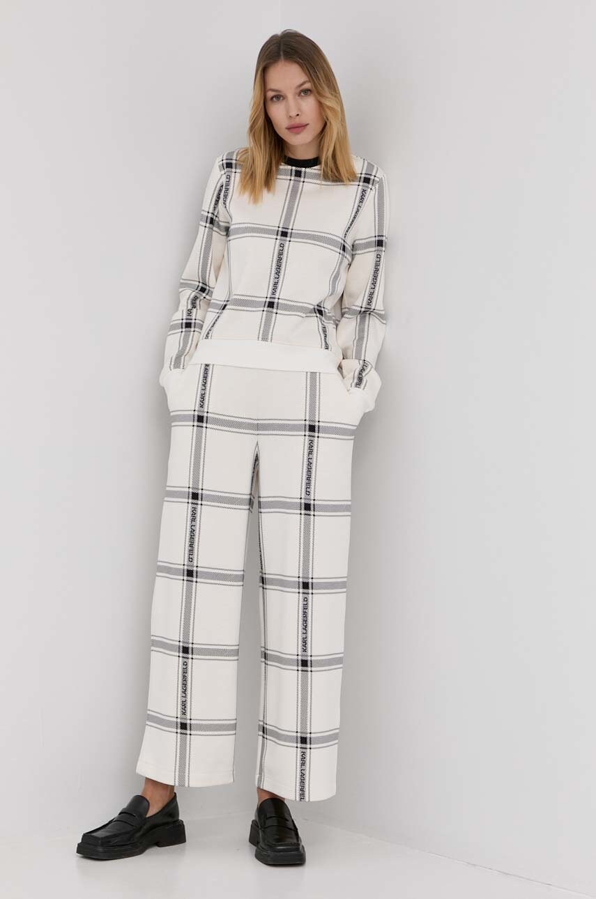 Karl lagerfeld bluza femei, culoarea bej, modelator
