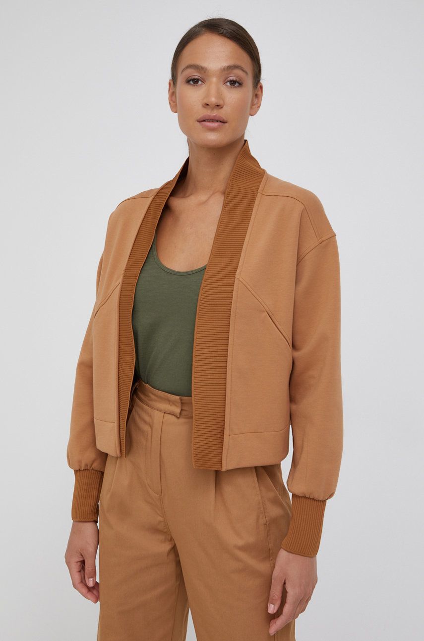 Sisley bluza damski kolor brązowy