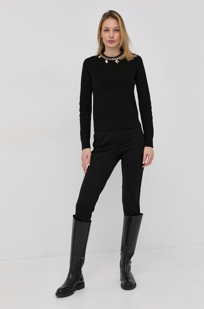 Elisabetta Franchi pulover femei, culoarea negru, light answear.ro imagine lareducerisioferte.ro 2022