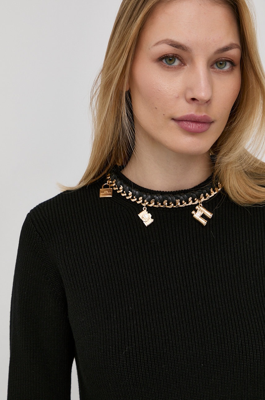 

Свитер Elisabetta Franchi женский цвет чёрный лёгкий
