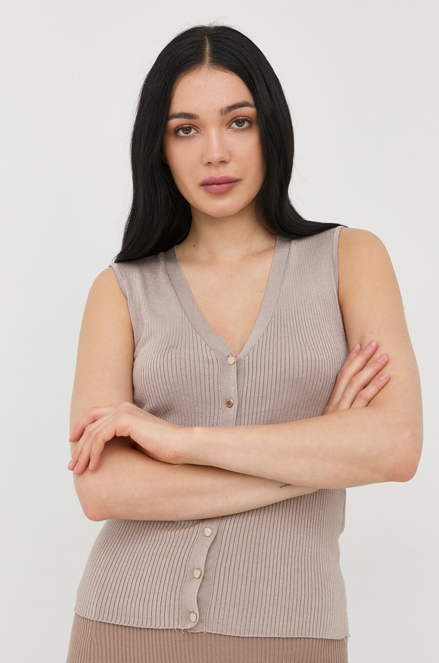 Morgan top femei, culoarea maro