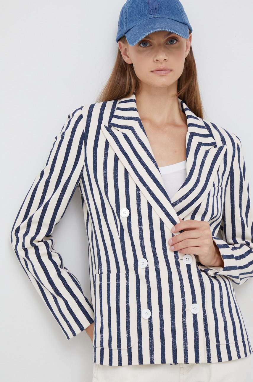 

Сако Polo Ralph Lauren в бежово с двуредно закопчаване с десен, Бежов