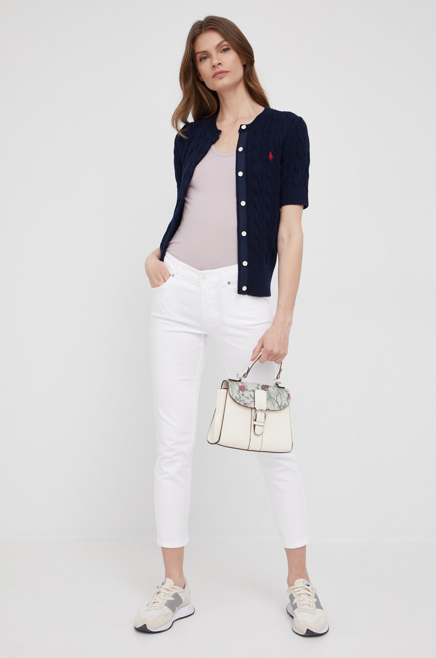 

Хлопковый кардиган Polo Ralph Lauren женский цвет синий тёплый
