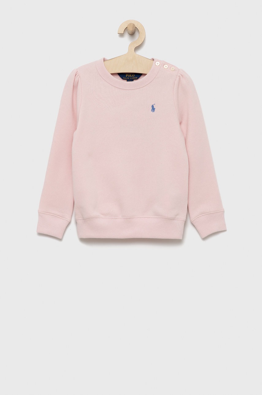 

Суичър Polo Ralph Lauren в розово с изчистен дизайн, Розов