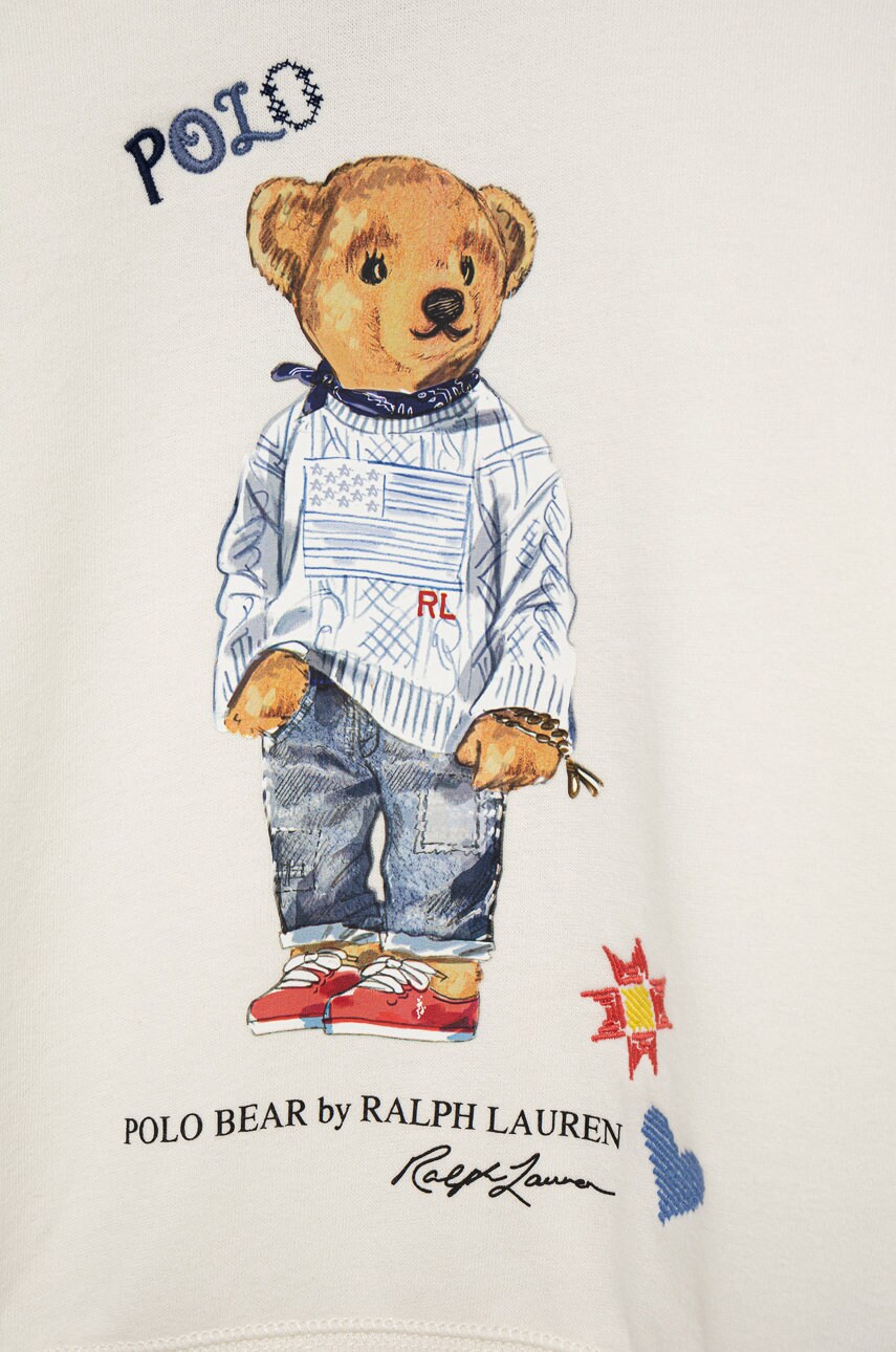 

Дитяча кофта Polo Ralph Lauren колір білий з аплікацією