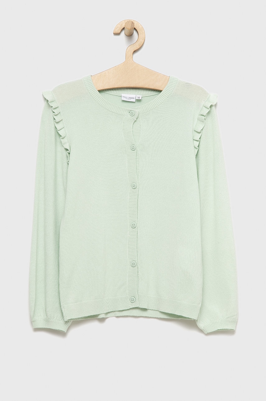 Name It cardigan copii culoarea verde, light