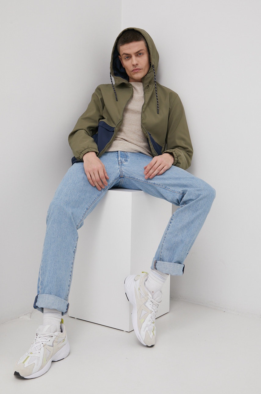 

Бавовняний светер Jack & Jones чоловічий колір бежевий легкий