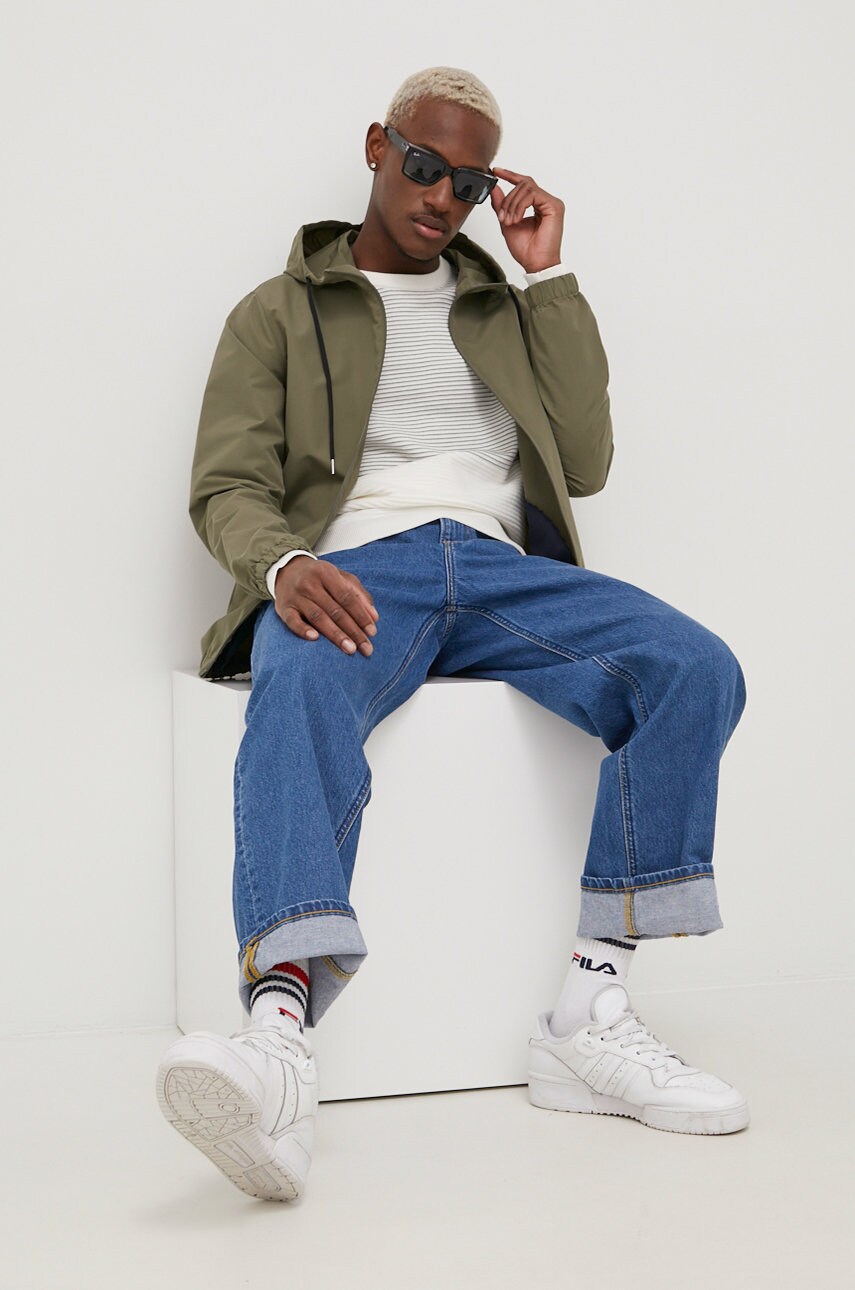 

Бавовняний светер Jack & Jones чоловічий колір бежевий