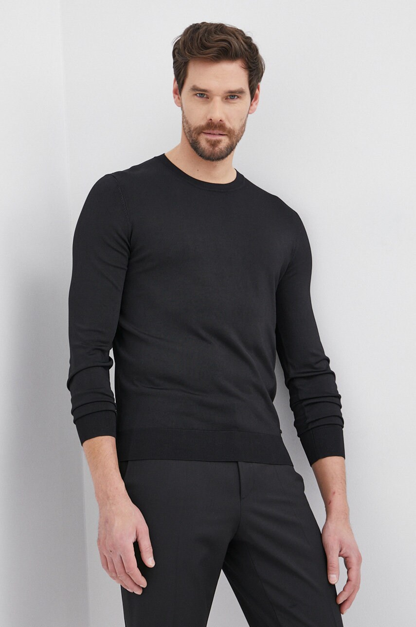 Hugo pulover bărbați, culoarea negru, light