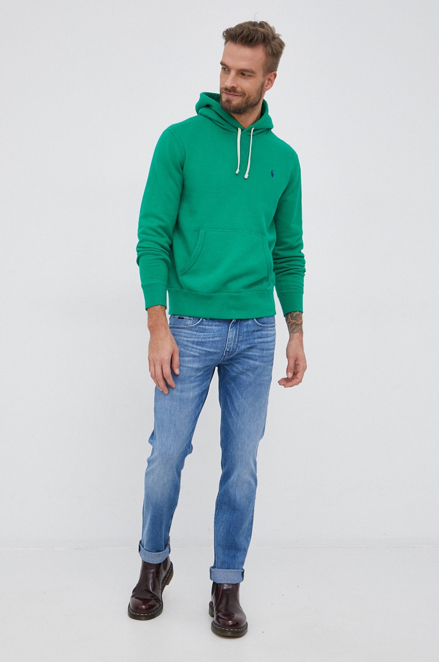 

Суичър Polo Ralph Lauren мъжки в зелено с изчистен дизайн, Зелен