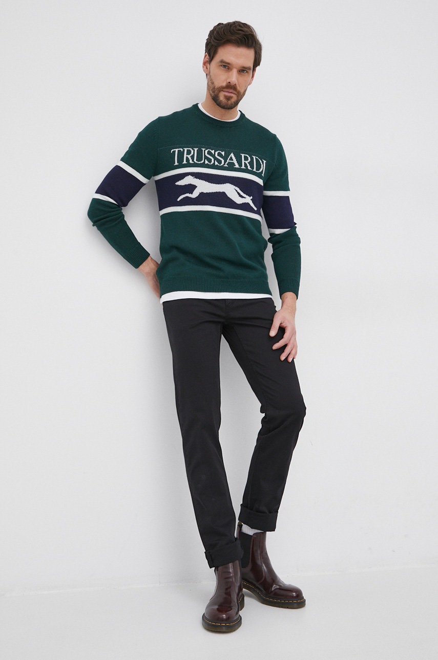 

Шерстяной свитер Trussardi мужской лёгкий