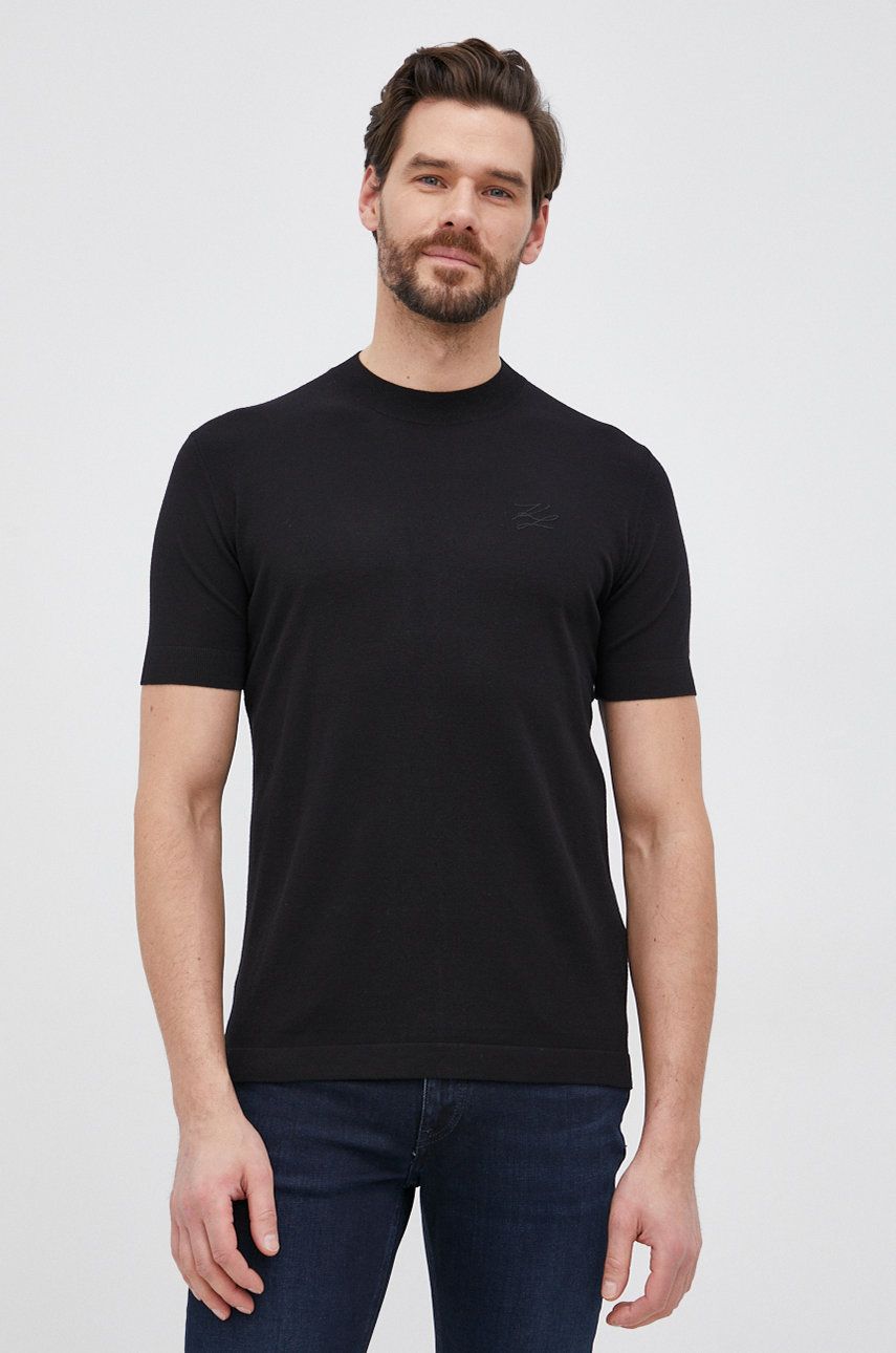 Karl Lagerfeld pulover barbati, culoarea negru, light 2022 ❤️ Pret Super answear imagine noua 2022