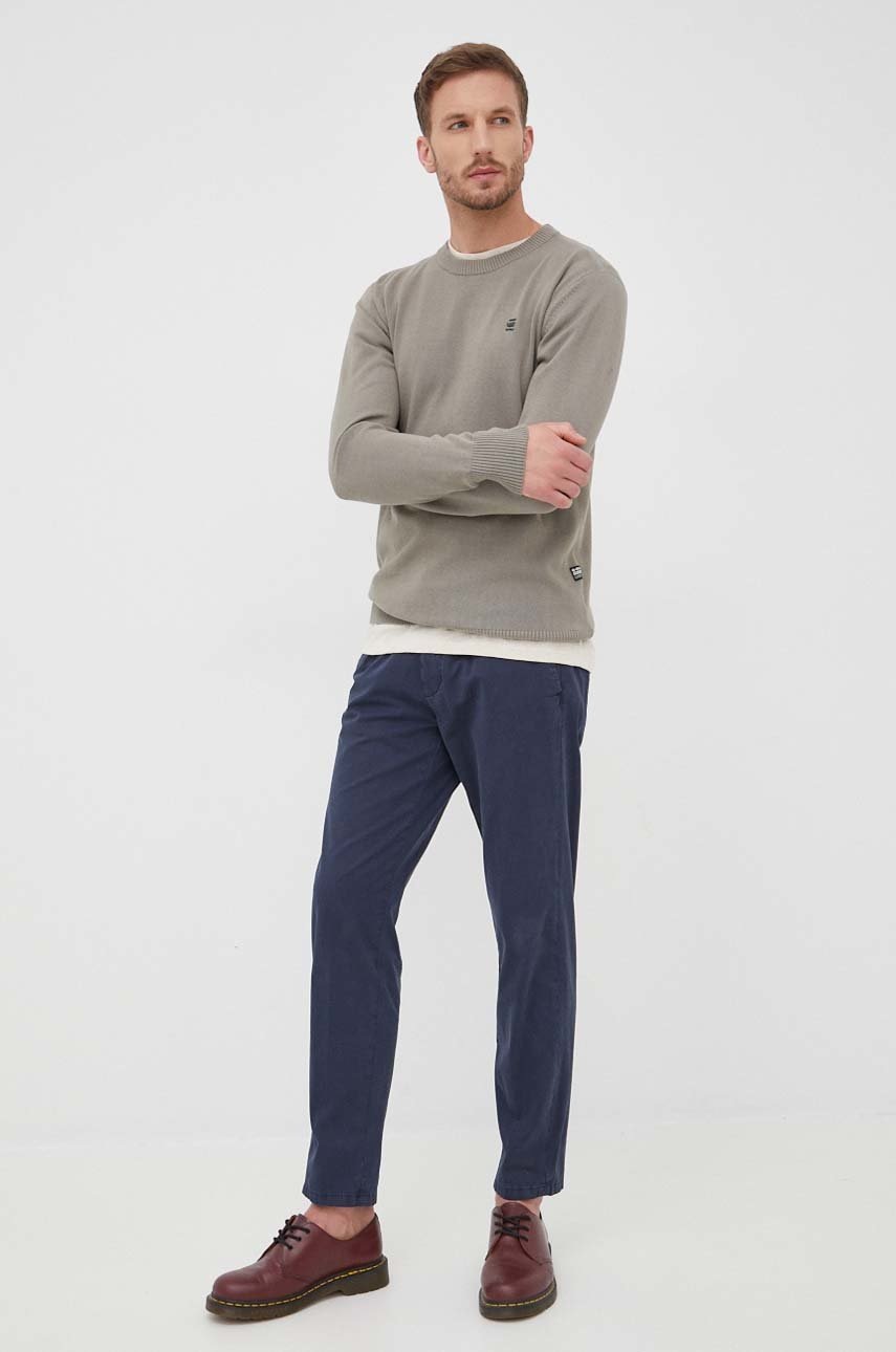 

Хлопковый свитер G-Star Raw мужской цвет зелёный