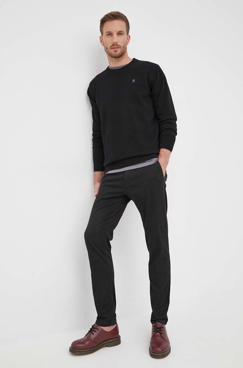 

Бавовняний светер G-Star Raw чоловічий колір чорний