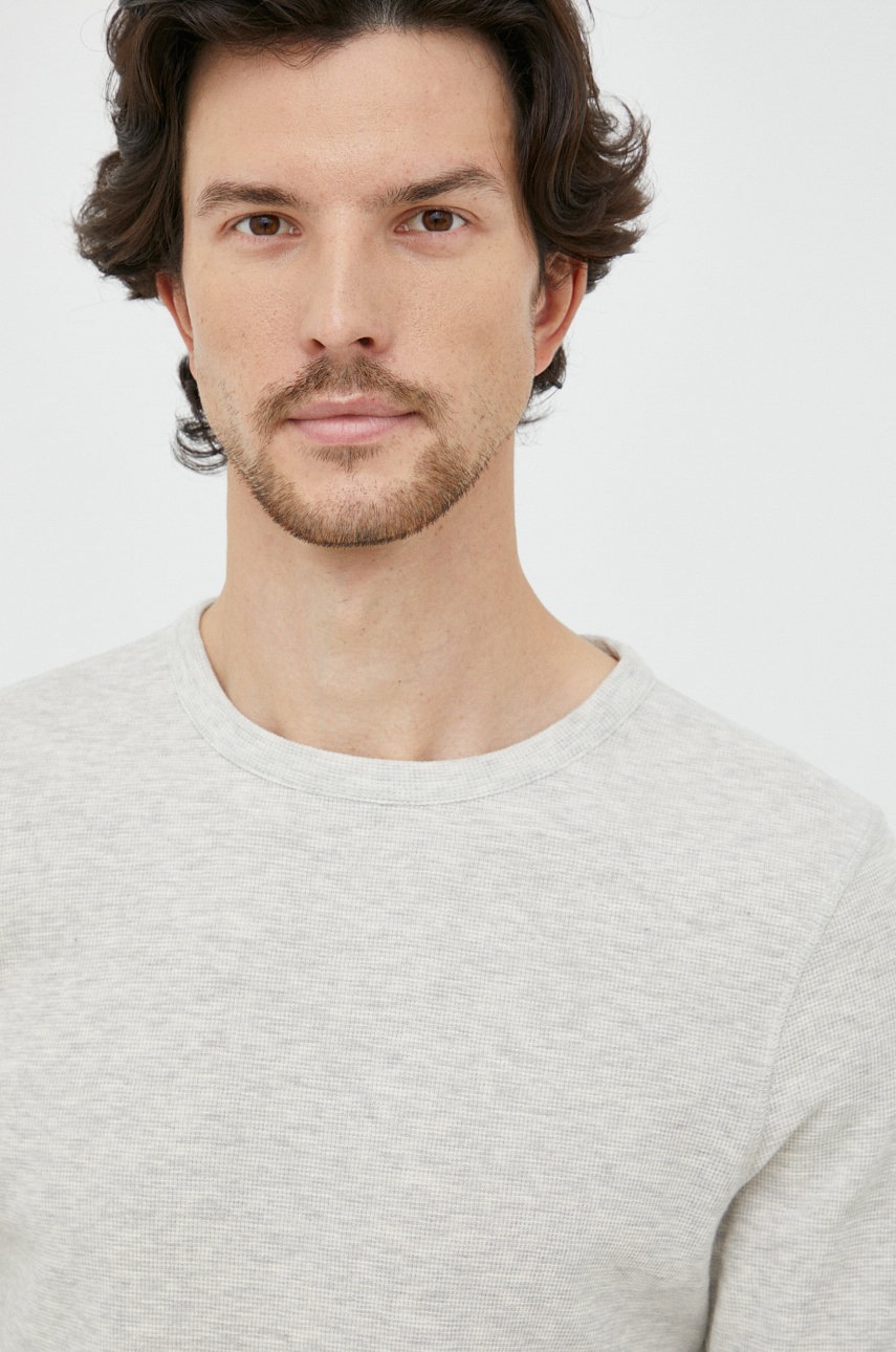 Boss pulover de bumbac boss casual barbati, culoarea bej, light