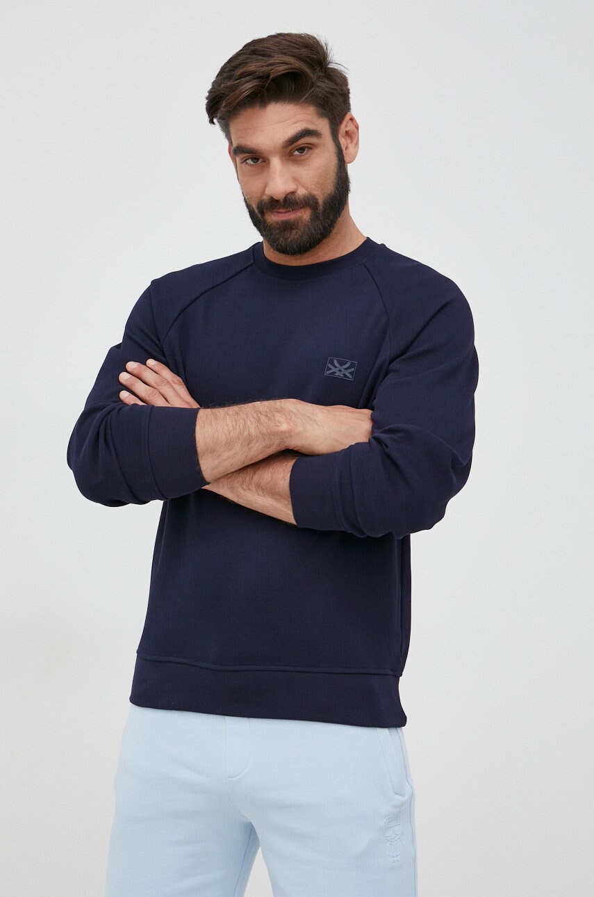 United colors of benetton bluza barbati, culoarea albastru marin,